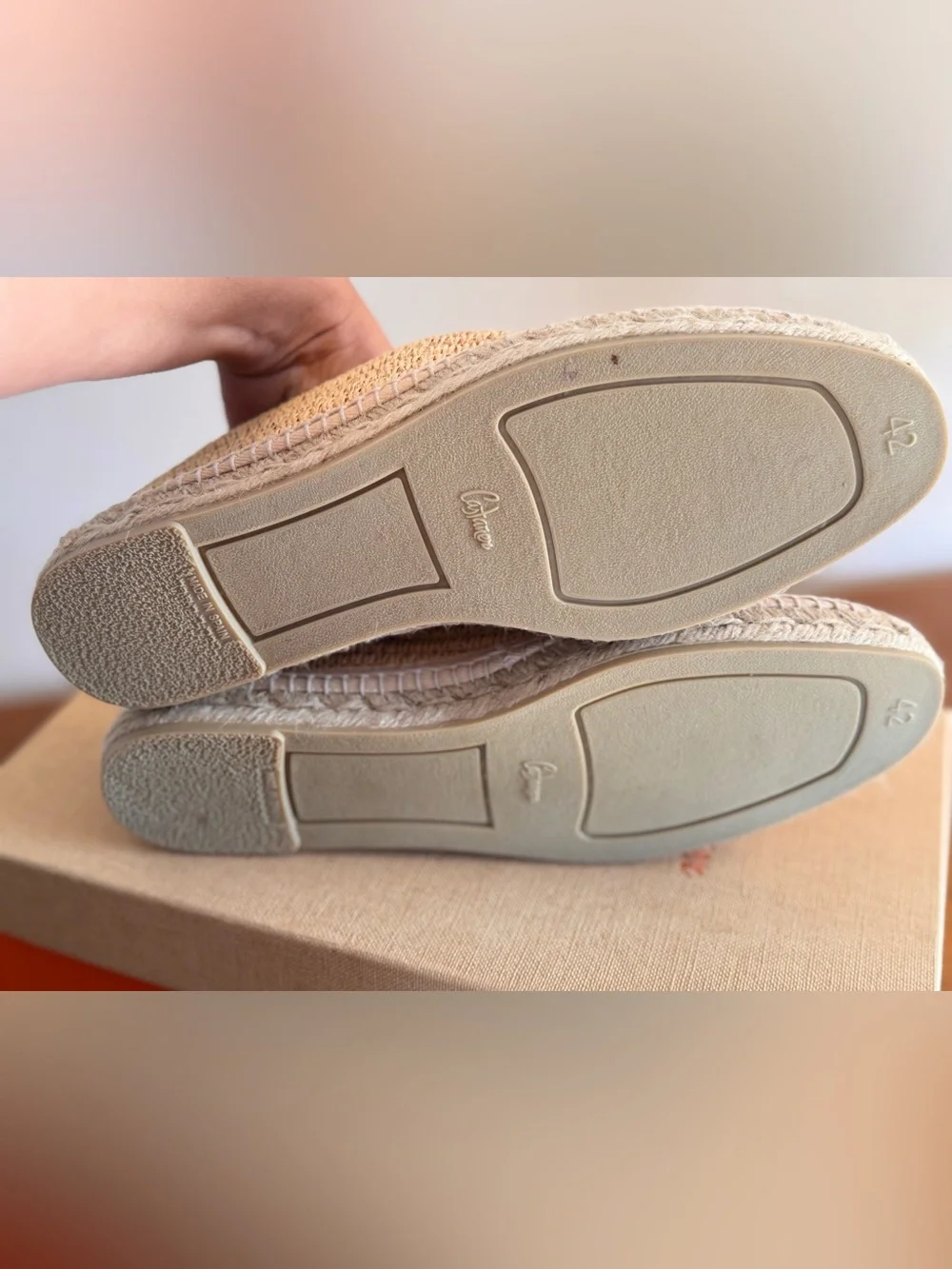 NIB Castañer Joaquin Natural Raffia Espadrille Loafers Men’s 42 US 8